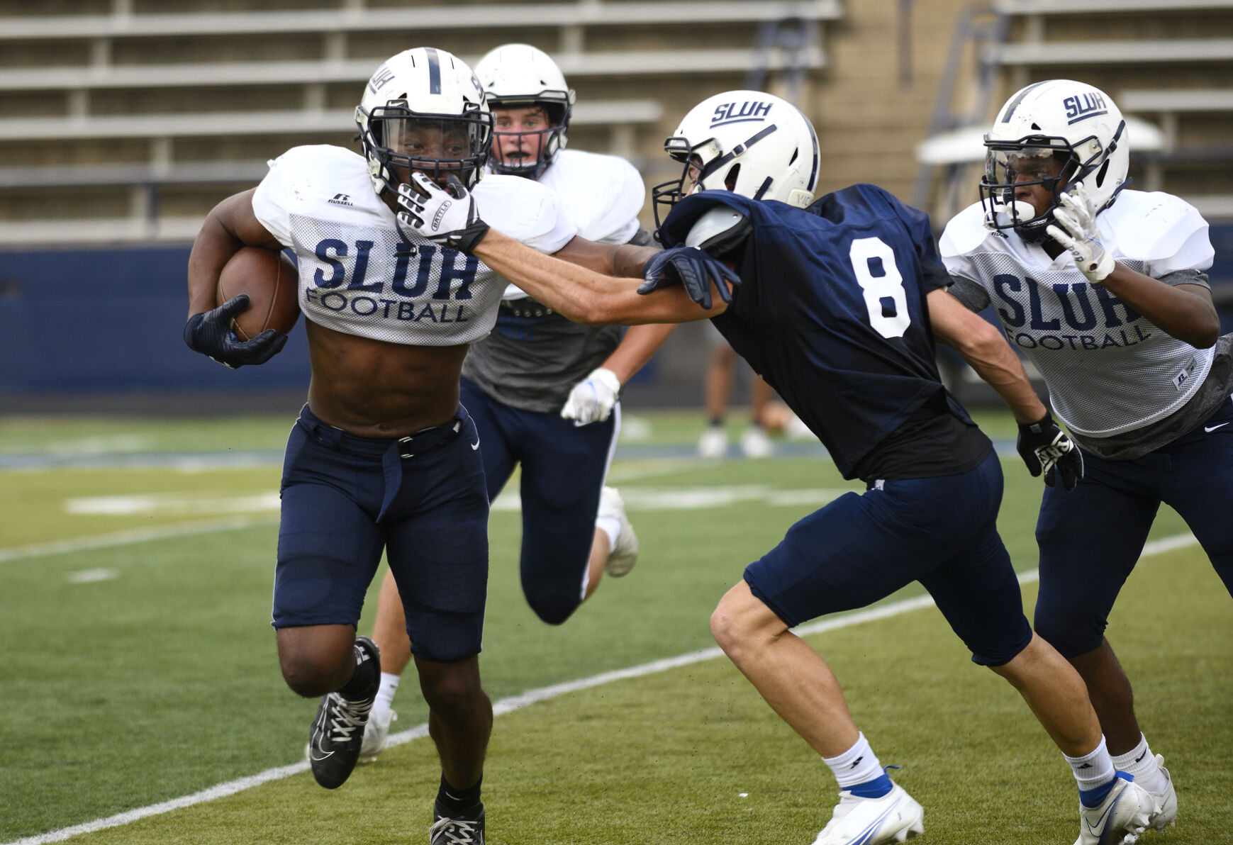 SLUH football practice